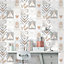 Holden Decor Life is Beautiful Grey/Rosegold Contemporary Montage Smooth Wallpaper