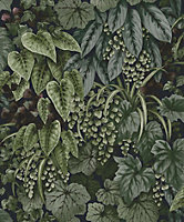 Holden Decor Living Wall Navy Leaves and Foliage Smooth Wallpaper