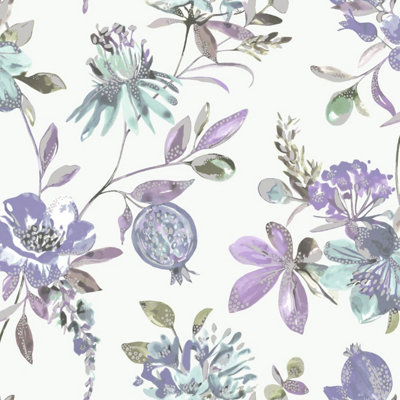 Holden Decor Melgrano Floral  Heather Wallpaper 90523