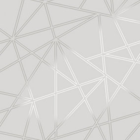 Holden Decor Paladium Grey Geometric Smooth Wallpaper