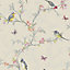 Holden Decor Phoebe Beige Bird trail Smooth Wallpaper