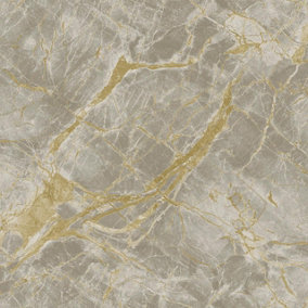 Holden Decor Portoro Marble Grey Gold Wallpaper Metallic Paste The Wall