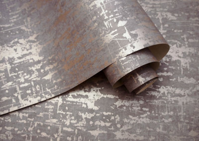 Holden Decor Urban Loft Texture Dark Slate Industrial Smooth Wallpaper