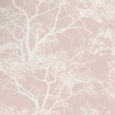 Holden Decor Whispering Trees Dusky Pink Glitter Wallpaper - 65400