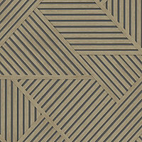 Holden Decor Wood Effect Geometric Faux Wooden Panel Natural Wallpaper