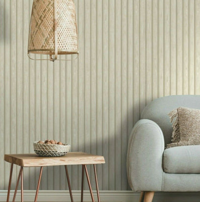 Holden Decor Wood Slat Natural Imitation Wood Smooth Wallpaper