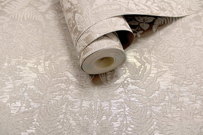 Holden Decor Woodland Stitch Taupe Blown Wallpaper