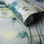 Holden Horizon Jungle Nature Animal Scene Navy Teal Paste The Wall Wallpaper