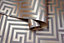 Holden Metallic Glistening Industrial Maze Geometric Geo Wallpaper Roll Grey Rose Gold 12914