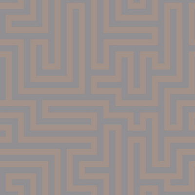 Holden Metallic Glistening Industrial Maze Geometric Geo Wallpaper Roll Grey Rose Gold 12914
