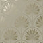 Holden Neutral Cream Metallic Gold Tropical Palm Tree Leaves Feature Wallpaper