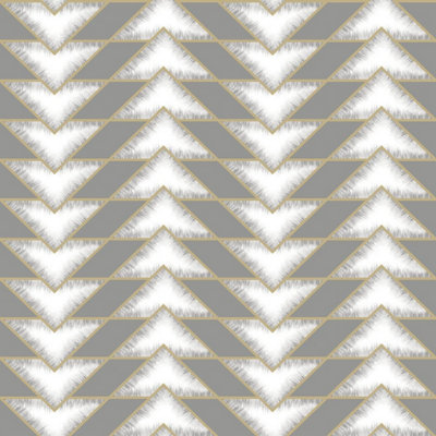 Holden Teton Geometric Wallpaper Grey 90531