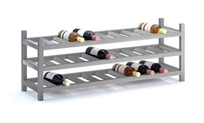 HOLGER Wine rack for 30 bottles, stackable, 105x28 cm, height 38 cm ...