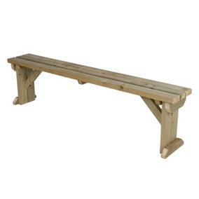 Hollies wooden bench, outdoor garden fence seat(5ft, Natural finish)