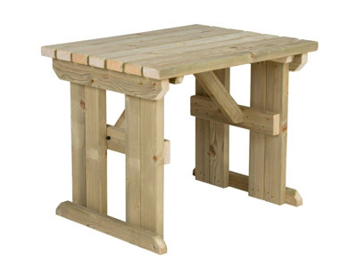 Hollies wooden garden table, outdoor pinic dining desk(3ft, Natural finish)