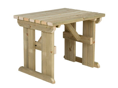 Hollies wooden garden table, outdoor pinic dining desk(5ft, Natural finish)