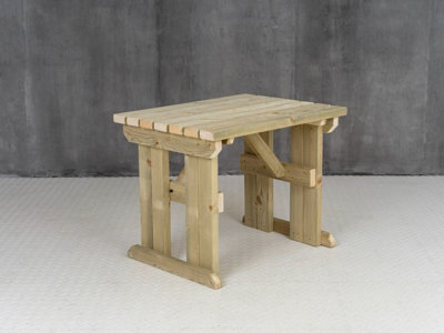 Hollies wooden garden table, outdoor pinic dining desk(6ft, Natural finish)