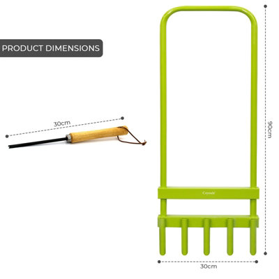 Hollow Tine 5 Spike Hand Lawn Grass Soil Aerator Outdoor Garden ...