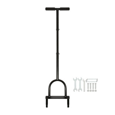 Hollow Tine Lawn Corer - 24.5cm x 1M - Black - 1x Manual Heavy Duty Gardening Grass Spikes Aeration Hand Fork Tool