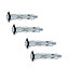 Hollow Wall Anchors Cavity Wall Heavy Duty Metal Plasterboard - Size M4 x 25mm - Pack of 1