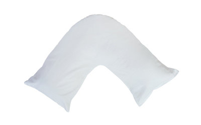 Hollowfiber V Shaped Pillow Head Neck Back Orthopedic Nursing Pregnancy Support.