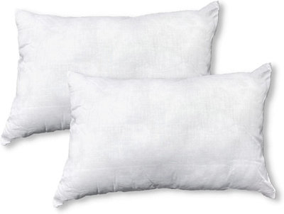 Hollowfibre Pillow Pair with Polycotton Cover Thick Bounce Back Pillows