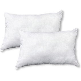 Hollowfibre Pillow Pair with Polycotton Cover Thick Bounce Back Pillows