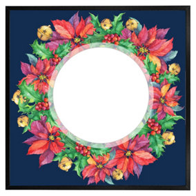 Holly & bright leaves (Picutre Frame) / 12x12" / White