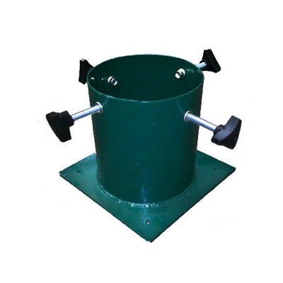 Holly International Barrel Insert Green Metal Christmas Tree Stand for