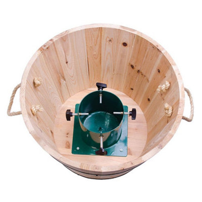 Holly International Barrel Insert Green Metal Christmas Tree Stand for ...