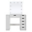 Hollywood Bedroom Dressing Table Mirror Desk with LED Makeup Vanity Mirror E14 Base 10 Bulbs