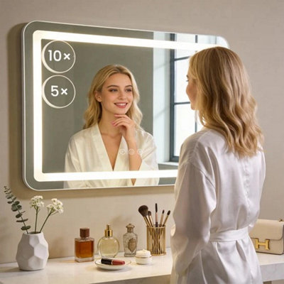 Hollywood Large Makeup Mirror Vanity Dimmable LED 3 Color Light Extra ...