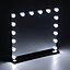 Hollywood LED Lighted Makeup Vanity Mirror Dressing Table Mirror Dimmable Touch Control Black 62 x 52cm