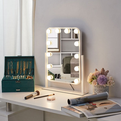 Hollywood Makeup Mirror with 12 LED Lights Touch Control 360 Degree