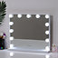 Hollywood Makeup Mirror with 3 Color Lights Dimmable LED Bulbs for Bedroom 50x 42cm
