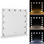Hollywood Makeup Mirror with 3 Color Lights Dimmable LED Bulbs for Bedroom 50x 42cm