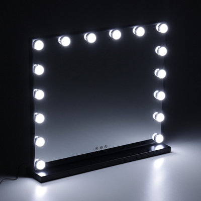 Hollywood Makeup Vanity Mirror with 16 LED Dimmable Bulbs Touch Control 62cm (W) x 12cm (D) x 52cm (H)