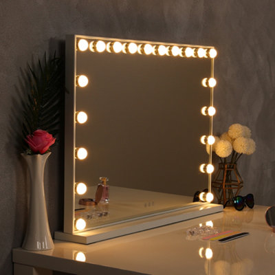 Hollywood Makeup Vanity Mirror with 20 LED Dimmable Lights 3 Colors 80x62.5cm