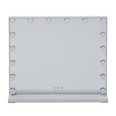 Hollywood Mirror with 16 LED Dimmable Lights 3 Colors for Desk 62cm x 52cm