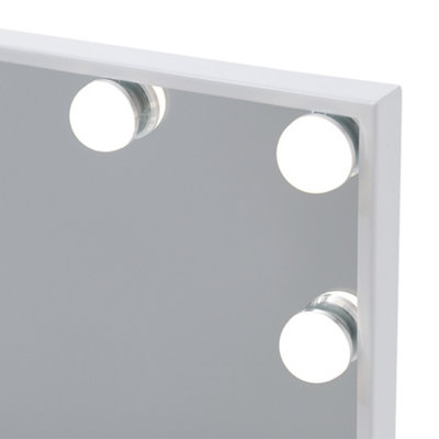 Hollywood Mirror with 16 LED Dimmable Lights 3 Colors for Desk 62cm x 52cm