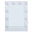 Hollywood Rectangular Metal Tabletop Vanity Makeup Mirror with 10 LED Bulbs Dimmable