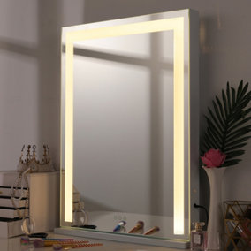 Hollywood Style LED Dimmable Makeup Mirror with Base 60 x 80 cm