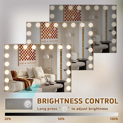 Hollywood Style LED Vanity Mirror with Lights USB Port 3 Light Modes ...