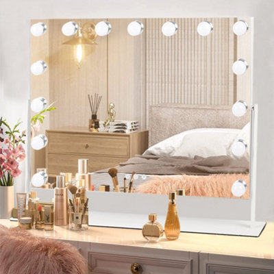 Hollywood Vanity Makeup Mirror with LED Light 3 Colors Modes Touch Control for Room
