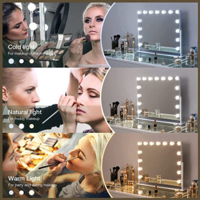 Makeup studio mirror with lights outlet