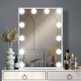 Hollywood Vanity Mirror 12 Dimmable LED Bulbs Tabletop SKU:MT003041h