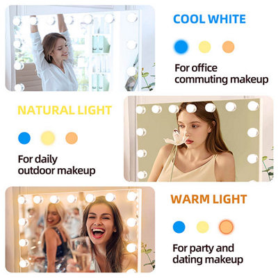 Hollywood Vanity Mirror 15 Dimmable LED USB Charging 58x48cm
