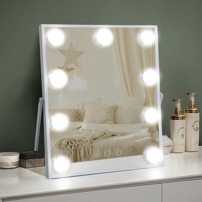 Hollywood Vanity Mirror 25x31cm, 9 Dimmable LED Bulbs SKU:MT002530h