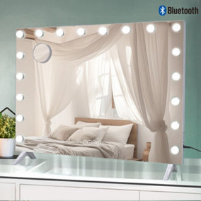 Hollywood Vanity Mirror Makeup Mirror 18 LED Dimmable Bulbs 3 Color Bedroom Cosmetic Mirror Table and Wall MT008058-2