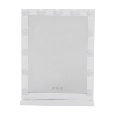 Hollywood Vanity Mirror Makeup Mirror Touch Control Lighted Mirror with 13 Dimmable Light Bulbs 40x 52cm
